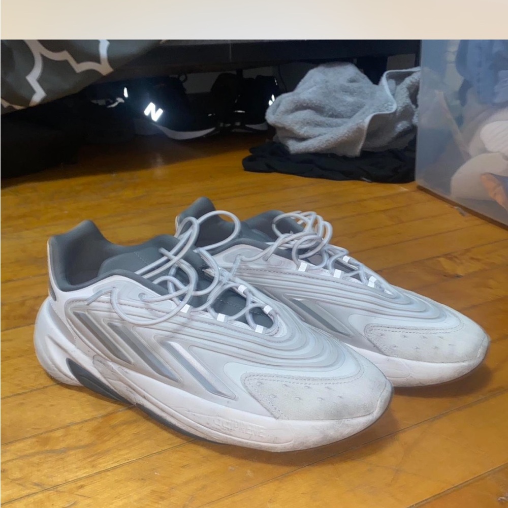 adidas White and Gray Athletic Shoes